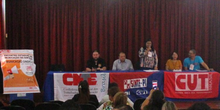 Mesa de Abertura do IV Encontro de Comunicação do Sinte-PI